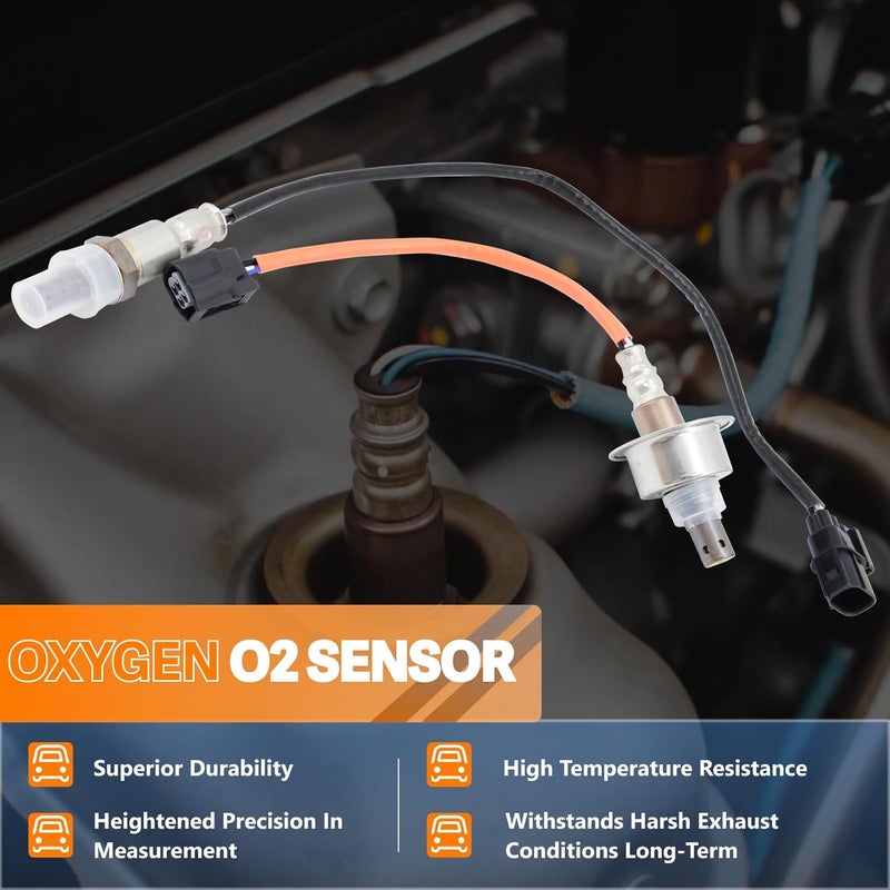Automost Upstream and Downstream O2 Sensor Compatible with Honda Civic L4 1.8L 2007 2008 2009 2010 2011 Replace#234-9124,234-4350 - Image 2
